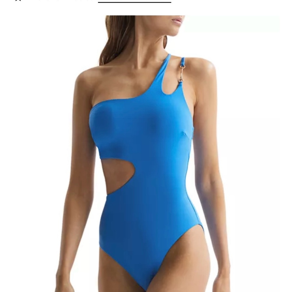 NWT Reiss Vibrant Blue Asymmetrical Swimsuit